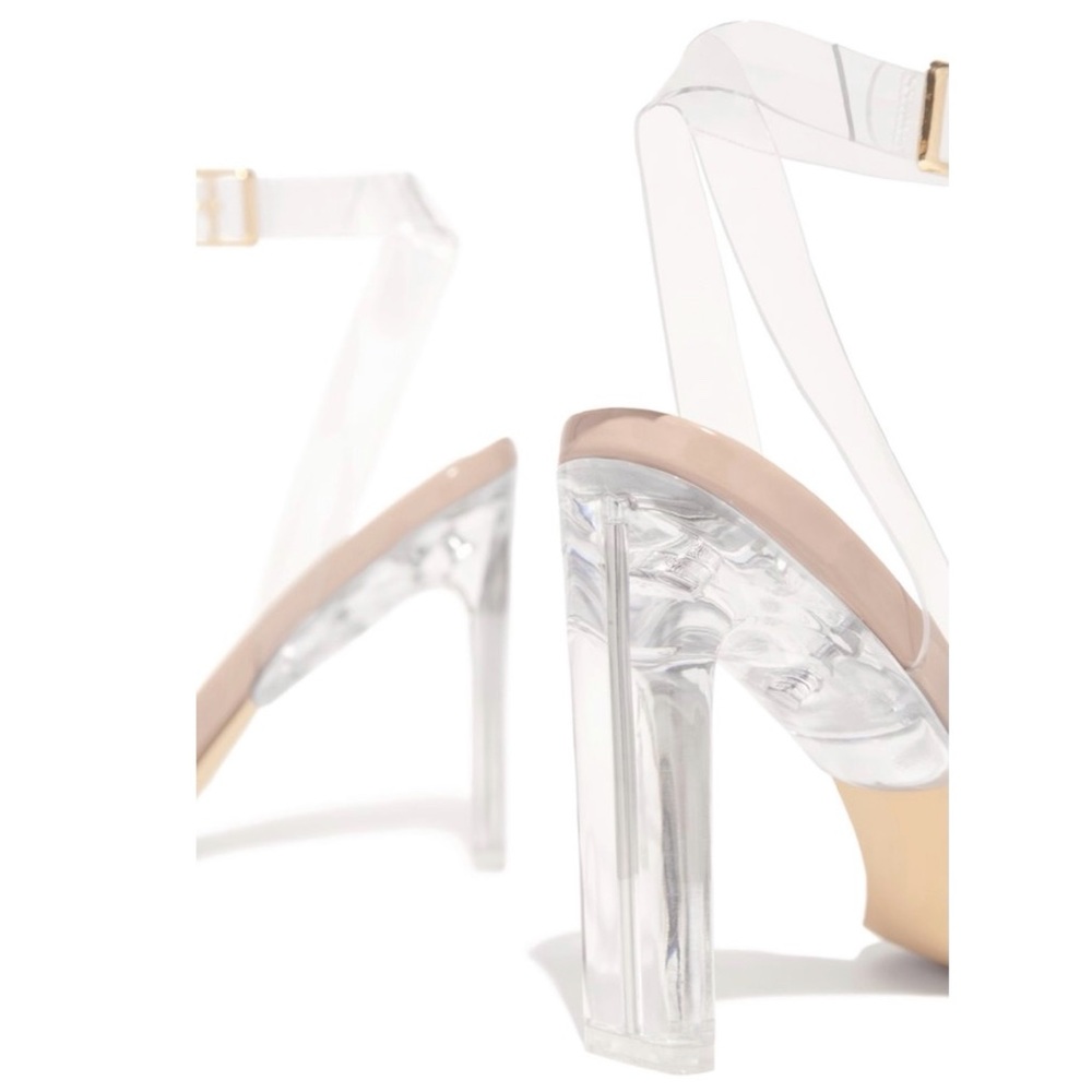 Nude Clear High Heels - Picture 3 of 8